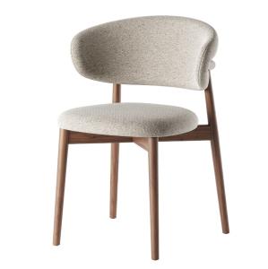 Wholesale Upholstered Nordic Modern Solid Wood Dining Chair with Nitrolacquer Finish and Wooden Restaurant Chairs from china suppliers