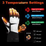 Outdoor Winter Rechargeable Battery Heated Ski Gloves For Men 7.4V Lithium USB