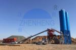 Stationary Hzs60 Concrete Batching Plant High Performance Electric Power