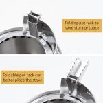 5.1"X7.7" SS Backpacking Stove Collapsible For Camp