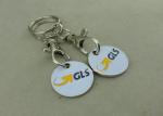 Die Stamped Trolley Token Keyring With Soft Enamel Shopping Coin