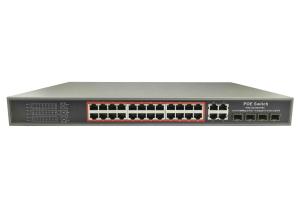 Wholesale POE-S4424GFBC (24FE+4GE COMBO) 24 Port 100Mbps IEEE802.3af/at PoE Switch 350W Built-in Power Supply (Newly Developed) from china suppliers