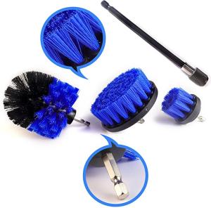 Wholesale 3pcs Blue Colour Electric Drill Brush Attachment With 1Extension Rob Cleaning from china suppliers