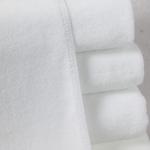 Rectangular 80% Cotton Small White Hand Towels