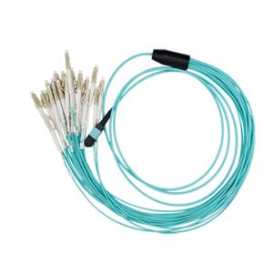 Wholesale 40G OM3 Fiber Optic cable MPO/MTP to 4 duplex LC unitboot connector from china suppliers