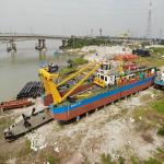 32inch Cutter Suction Dredger for River Sand 9000m3 Water Flow Diesel Engine