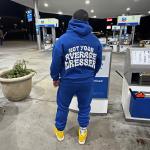 Clothing Manufacturers Custom Pullover Fit Embroidery Distress Hoodie Jogger Set