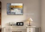 Abstract Golden 3D Art Paintings Canvas Decorative For Office Decoration