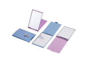 Wholesale Aluminum Purple Cosmetic Pocket Mirror 60mm Small Purse Mirror from china suppliers