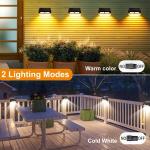 Bright Warm White RGB Outdoor Solar Wall Light Ternary Lithium Battery IP65