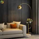 LED Gold / Black Contemporary Floor Lamps Iron Material Indoor Decoration