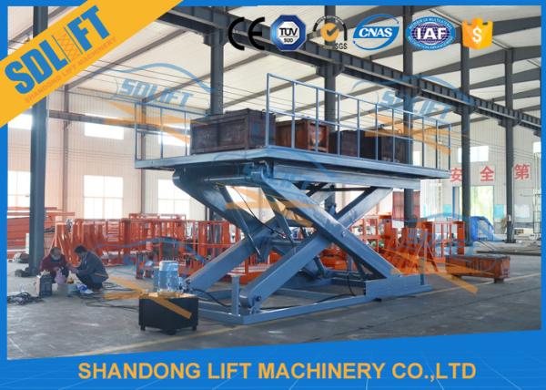 Portable Scissor Car Lift Hydraulic Scissor Car Platform Lift Stationary Scissor