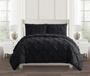 Wholesale Gray Pleated Microfiber Duvet Set Microfibre Filled Duvet With Corner Ties Machine Washable from china suppliers