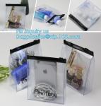 eco-friendly clear vinvyl pvc slider zip bags ziplock bag, slider zipper bag