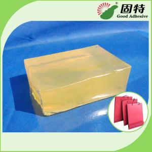 China Yellow Block Hot Melt Pressure Sensitive Glue For Handbag Bottom Sealing on sale