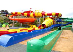 Wholesale Custom Big Water Slides / Fiberglass Pool Slide For Aqua Park Playground from china suppliers