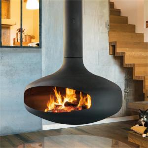 Wholesale Hotel And Indoor Rotating Suspended Fireplace Hanging from china suppliers