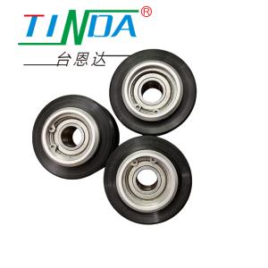 Wholesale Logistic Forklift Truck Rubberized Roller Wheel with Heavy Duty and Good Grip from china suppliers