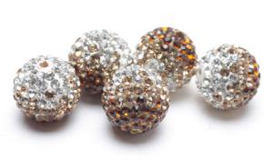 Wholesale Crystal Pave Argil Beads 4 -16mm Pave Crystal Ball Beads RH13331 from china suppliers