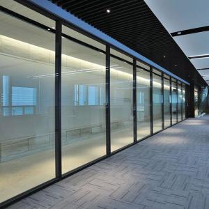 Wholesale Large Size Laminated Tempered Glass Window OEM Aluminum Alloy Glass Doors And Windows Fine Polished Edge Explosion Prevention from china suppliers