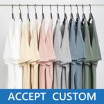 O Neck Men Blank T Shirt Custom Cotton Loose Drop Shoulder