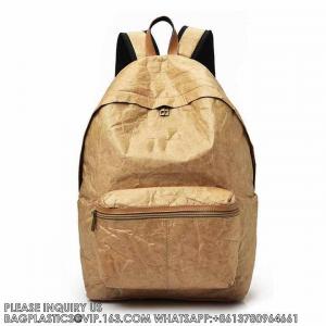 China Sustainable Backpack, Soft Handle Tyvek Paper School Backpack Bag Golden Supplier Insulated Delivery Backpack on sale