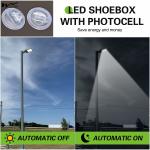 Adjustable Arm Mounted 150LM/W LED Shoebox Light for Commercial Outdoor