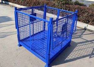 Wholesale Full Security Metal Stillage Pallets Cage With Detachable Gates 2000Kg Load from china suppliers