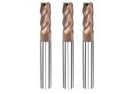 Four Flutes Tungsten Carbide End Mill For Steel AlTiN Or TiTiN Coated