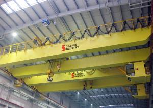 China Customized Double Beam Bridge Crane 20 Ton With Overload Protection Device on sale