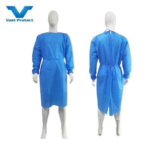 Wholesale VASTPROTECT-501 Blue SMS Non Woven Fabric Surgical Gown Antistatic En1149 Breathable Tie at Neck and Waist from china suppliers