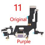 IPhone 11 Pro Max Mobile Charging Flex Cable Audio Replacement Purple / White