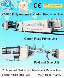Wholesale Carton Manufacturing Machine Flexo Printer Slotter Die Cutter With Folder Gluer Bundler from china suppliers
