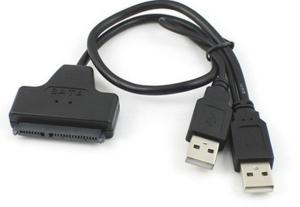 Wholesale USB to SATA 22 pin Hard Disk Driver Convertor Adapter Cable with USB A MALE power from china suppliers