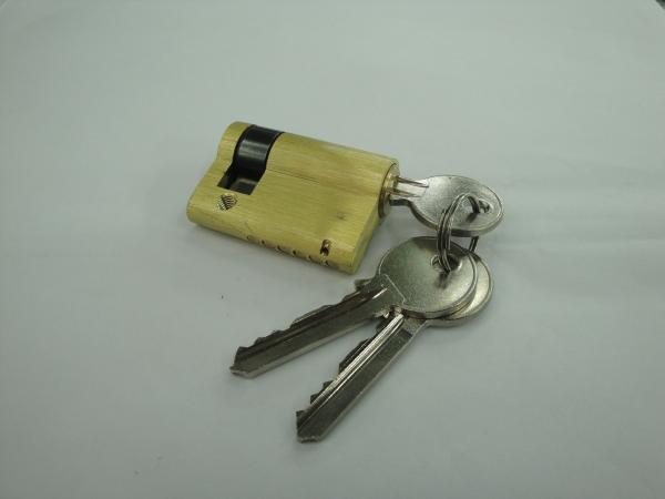 45mm(35*10) Euro Profile Brass Half Cylinder Lock with 3 brass normal keys