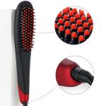Electric Hair Styling Comb Red Easy To Use Ceramic Plate Fast Heating