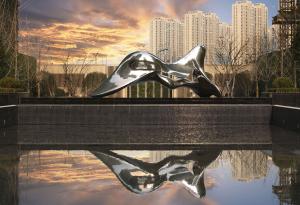Wholesale Outdoor Large Modern Abstract Sculptures , Abstract Form Sculpture For Garden Decoration from china suppliers
