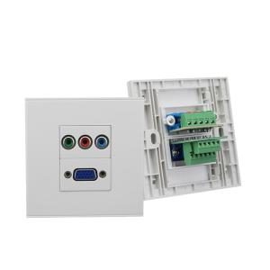 Wholesale VGA AV Port Faceplate Wall Plate Outlet Terminal Block Socket Panel 86mm x 86mm from china suppliers