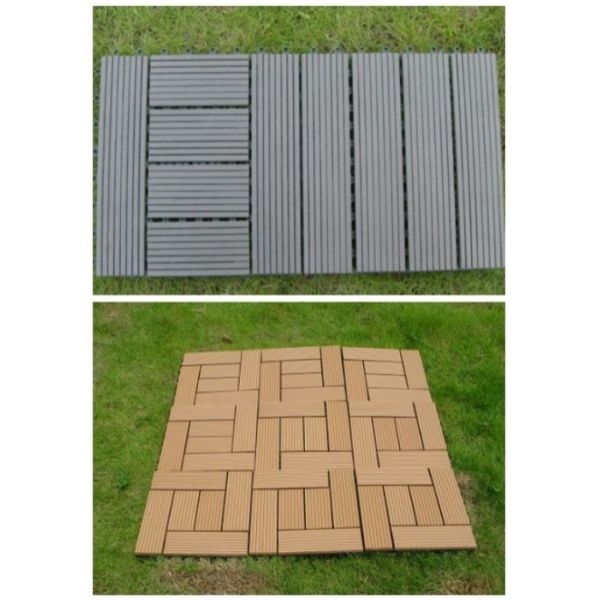 Labor Saving WPC DIY Tiles Easy Quick Outdoor Flooring Installation