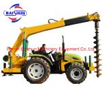 Hot sales pole erection crane and hydraulic auger machine for solar power
