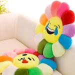 Sun Flower Shape Soft Seat Cushion Various Color Super Soft Fabric 40 - 60CM