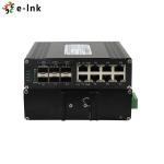 Aluminum Case Industrial PoE Switch 8 Port Gigabit 802.3at RJ45 6 Port 1000X SFP