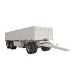 Farm 2-Axles Flat Platform flatbed side wall Drawbar Full Trailer With Ladder