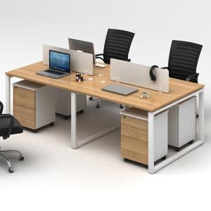 Wholesale 4 Way Linear Straight Office Desk Wood Modular Workstation Table from china suppliers