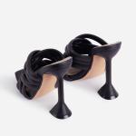 Custom Color Mules Women'S High Heel Slippers NAPPA PU Braided Straps