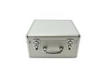 Light Weight Portable Watch Case Aluminum Watch Carry Box Silver Removable Trays