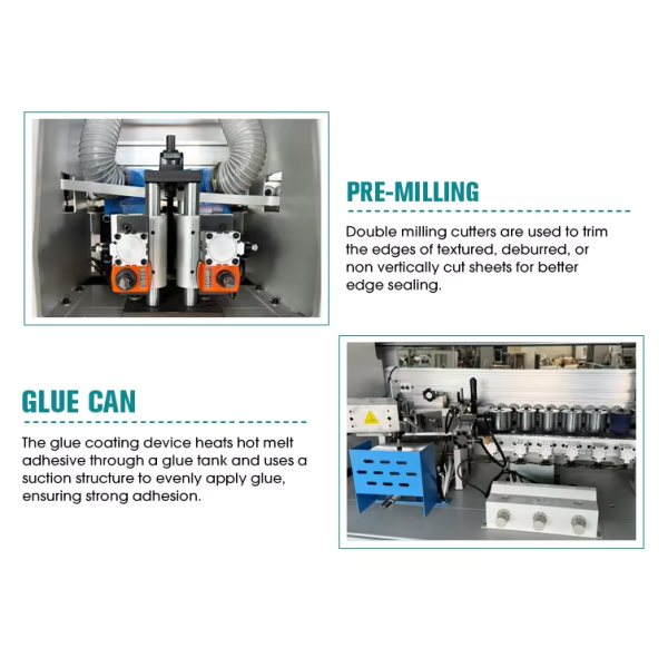 PVC Edge Banding Machine With Pre Milling For Woodworking