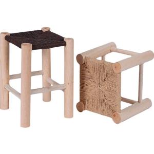 Wholesale Transform Your Living Room into a Cozy and Stylish Space with Chinese Style Solid Wood Hand-woven Rattan Stools Chair from china suppliers