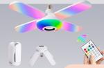 RGBW Blue-Tooth Bathroom Fan Light Music 40w 85-265V Foldable