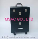 Professional Trolley Aluminium Beauty Case With Wheels PVC Lining Waterproof